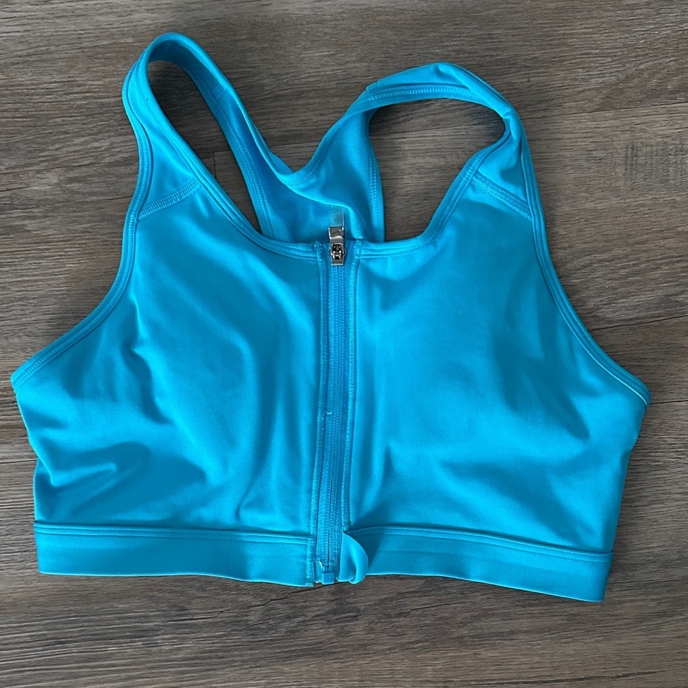 Nike Women's Front-Zip Sports Bra in Bright Turquoise